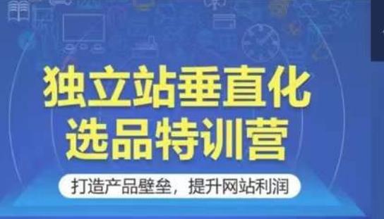 独立站垂直化选品特训营，打造产品壁垒，提升网站利润-菜菜网创