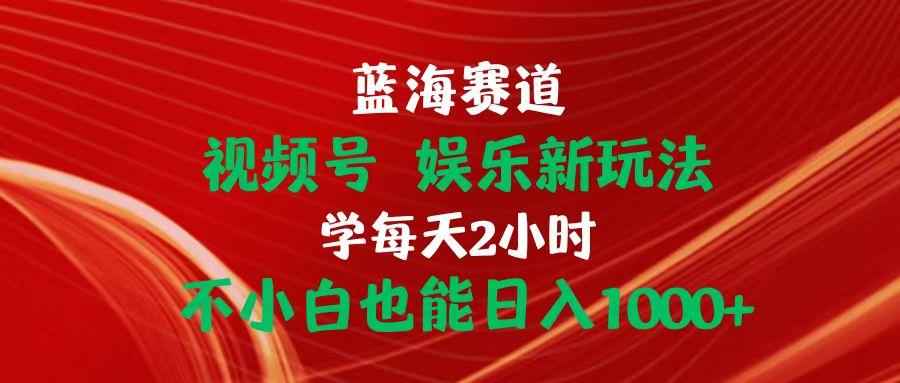 蓝海赛道视频号 娱乐新玩法每天2小时小白也能日入1000+-菜菜网创