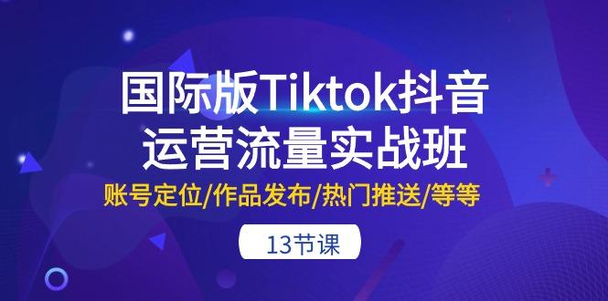 国际版Tiktok抖音运营流量实战班：账号定位/作品发布/热门推送/等等-13节-菜菜网创