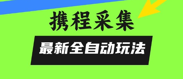 携程信息采集全自动玩法，0风控，无脑开干【揭秘】-菜菜网创