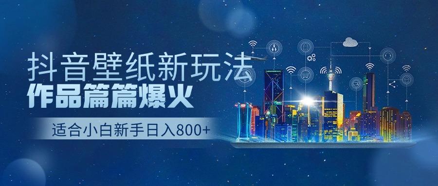 (9842期)抖音壁纸号新玩法，作品篇篇爆火，日收益500+-菜菜网创
