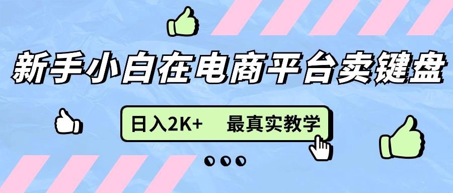 新手小白在电商平台卖键盘，日入2K+最真实教学-菜菜网创