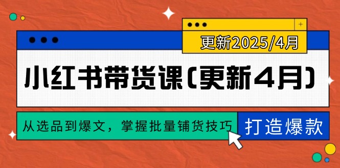 小红书带货课(更新4月-菜菜网创