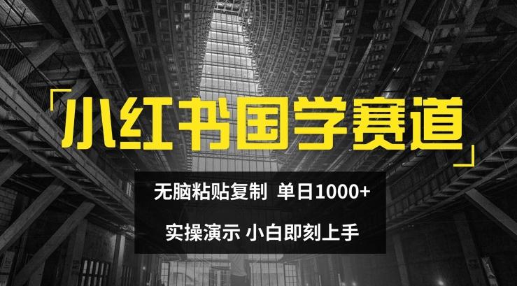 小红书国学赛道，无脑粘贴复制，单日1K，实操演示，小白即刻上手【揭秘】-菜菜网创