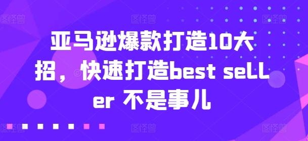 亚马逊爆款打造10大招，快速打造best seller 不是事儿-菜菜网创