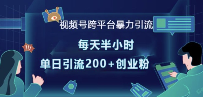 视频号跨平台暴力引流，每天半小时，单日引流200+精准创业粉-菜菜网创