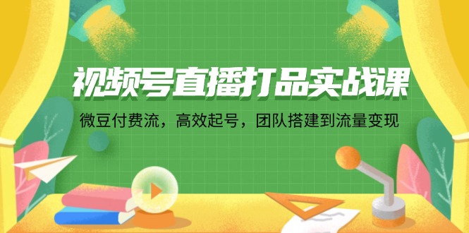 视频号直播打品实战课：微 豆 付 费 流，高效起号，团队搭建到流量变现-菜菜网创