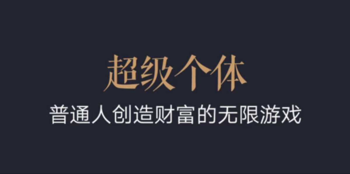 超级个体：2024-2025翻盘指南，普通人创造财富的无限游戏-菜菜网创