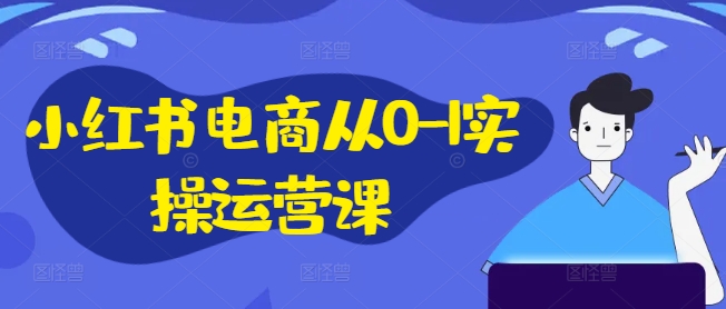 小红书电商从0-1实操运营课，小红书手机实操小红书/IP和私域课/小红书电商电脑实操板块等-菜菜网创