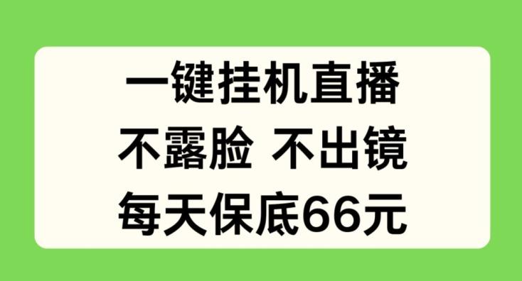 一键挂JI直播，不露脸不出境，每天保底66元【揭秘】-菜菜网创