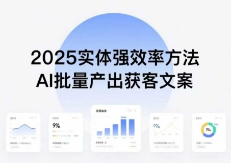 实体强效率方法：AI批量产出获客文案，2025年普通人拥抱AI，实现实体创收-菜菜网创