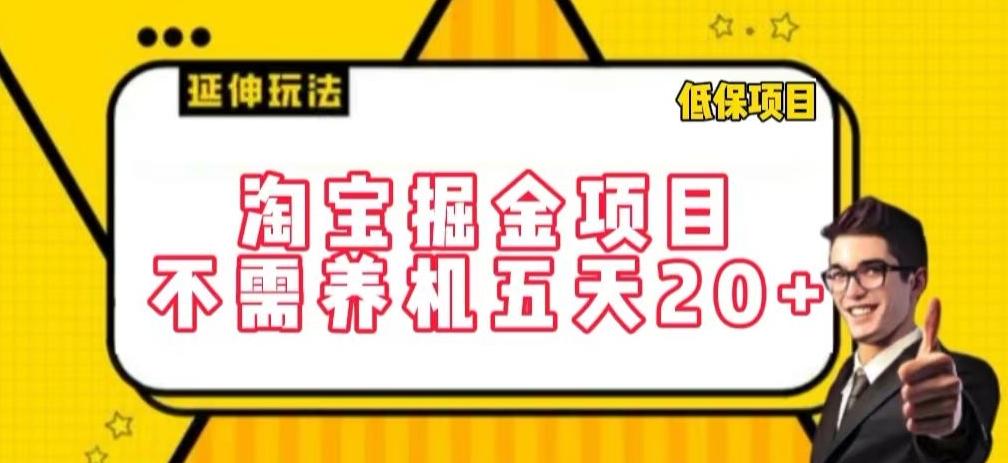 淘宝掘金项目，不需养机，五天20+，每天只需要花三四个小时【揭秘】-菜菜网创