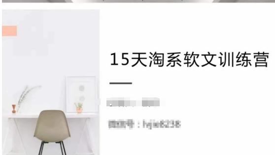 15天淘系软文训练营，跟年入50万的淘系软文导师，学习月收过万的淘系软文-菜菜网创