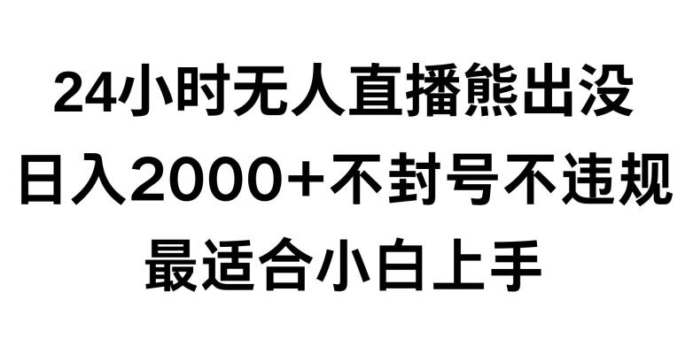 快手24小时无人直播熊出没，不封直播间，不违规，日入2000+，最适合小白上手，保姆式教学【揭秘】-菜菜网创