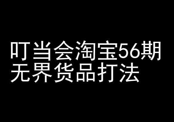 叮当会淘宝56期：无界货品打法-淘宝开店教程-菜菜网创