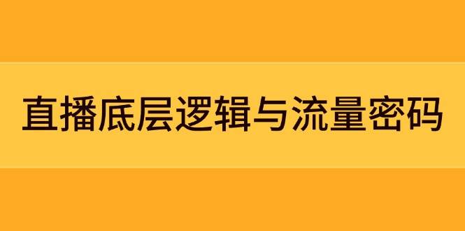 直播底层逻辑与流量密码：定位模型+案例拆解，急速流承接与数据优化全攻略-菜菜网创
