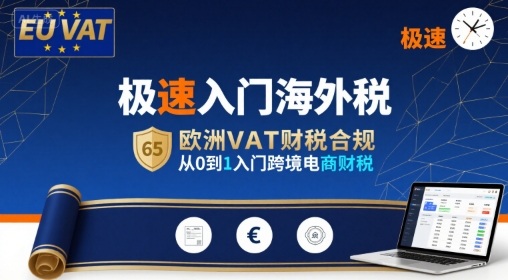 极速入门海外税，欧洲VAT财税合规，从0到1入门跨境电商财税-菜菜网创