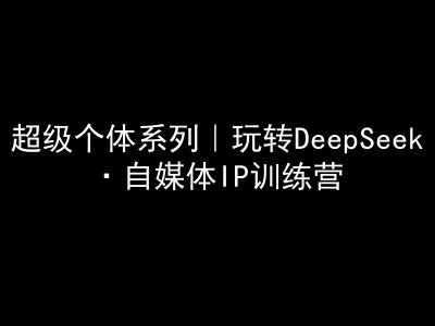 超级个体系列，玩转DeepSeek·自媒体IP训练营，deepseek教程-菜菜网创