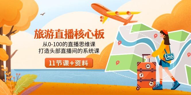 旅游-直播核心板，从0-100的直播思维课，打造头部直播间的系统课-菜菜网创