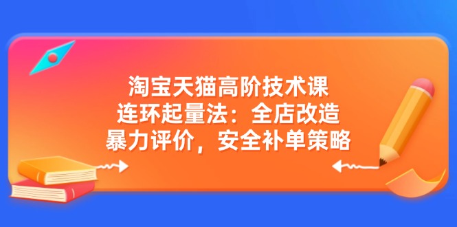 淘宝天猫高阶技术课：连环起量法：全店改造，暴力评价，安全补单策略-菜菜网创
